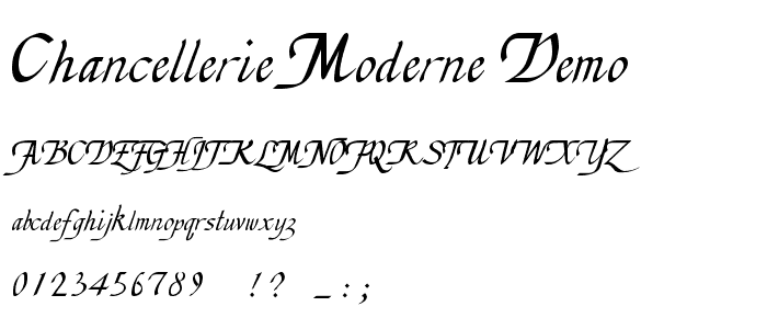 Chancellerie Moderne Demo font